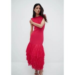 NWT Aje Raffia Midi Dress